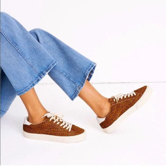 Madewell Sidewalk Sneakers in Spot Dot Calf Hair - Picture 1 of 11